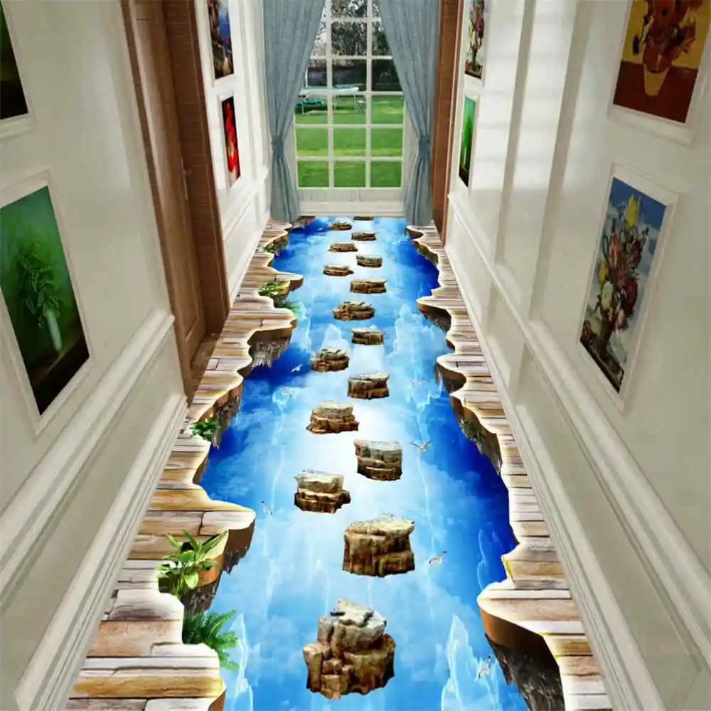 3D Fun Adventure Corridor Mat Bedroom Kitchen Rugs Kids Room Decorative Play Mat  Area Rug Pastoral Carpets for Living Room