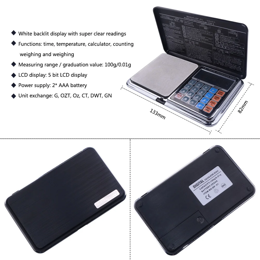 Multifunctional Pocket Scale New Kitchen Baking 0.01/100g/200g/300g/500g1000g Jewelry Scales Food Electronic | Дом и сад