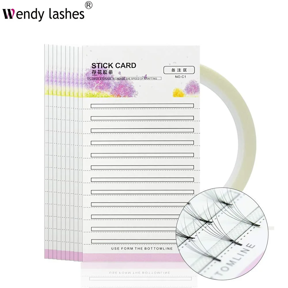 10 шт./пакет готовых объем вентиляторы ресницы карта памяти для наращивания