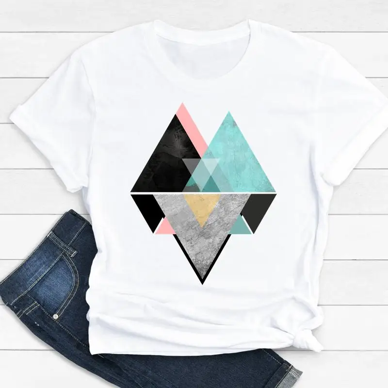 

Женская летняя футболка с принтом, с коротким рукавом и рисунком