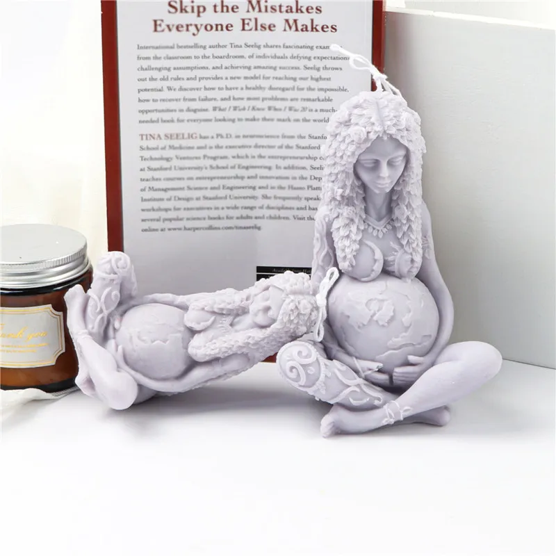 Декоративная 3D Статуя Матери земля силиконовая статуя ручной работы украшение в