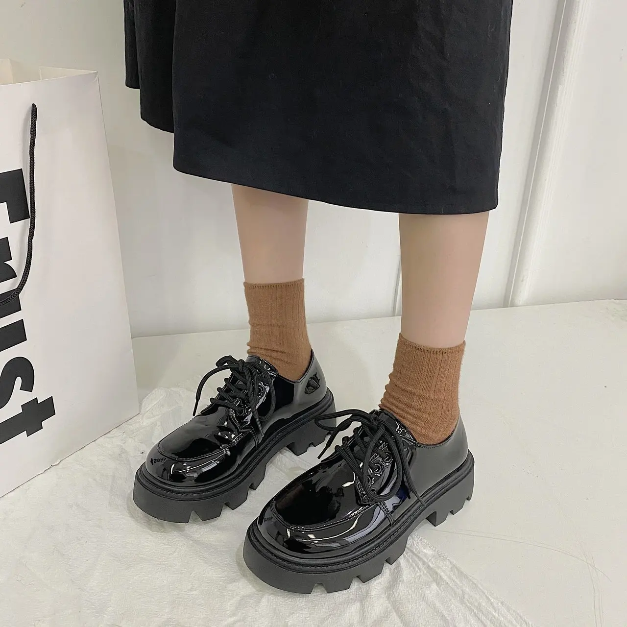 

Uniform Jk Student Shoes Mary Jane Shoes Japanese School Girls Women Kawaii Lolita Soft Sister Round Toe Platform low Heel shoes