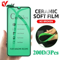 1 3pcs soft ceramic screen protector for xiaomi redmi note 7 8 9 10 pro k20 k40 9a 9c 9t 8t 8 8a poco f3 x3 nfc protective film