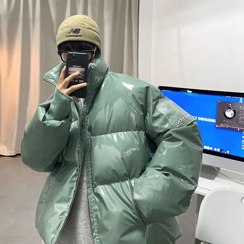 Женские парки яркое пальто-пуховик из искусственной кожи мужская зимняя куртка