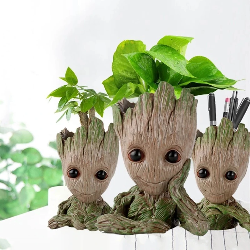 

Креативный брелок Hero Groot, многофункциональный цветочный горшок, аксессуары для дома и сада, настольное украшение, горшок для дома и офиса, ко...