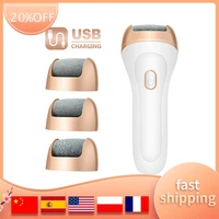 electric portable foot file usb rechargeable callus remover with 3 roller heads and 2speeds for dead skin remover cracked heels