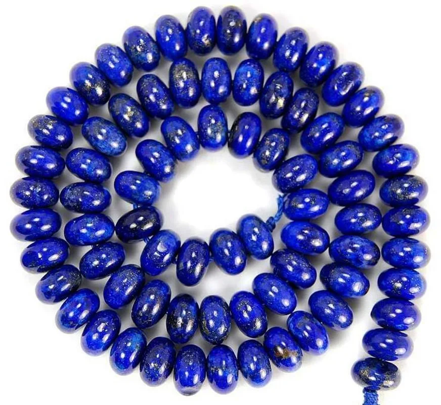 

5x8mm Natural Indigo Lapis Lazuli Gem loose Beads 15"