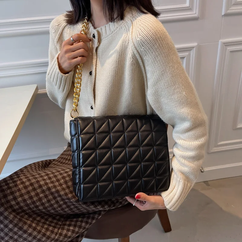 

Autumn Winter Women's Bag 2021 Female Chain Shoulder Bag Luxury Design Cross-Body Bag Trend Rhombus Women's Handbag Bolsos