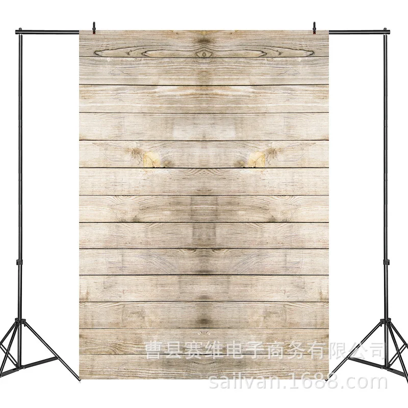 

New Wood Grain Wooden Board Baby Photography Background Fabric Children Photo Digital Background Cross-Border Hot Sale