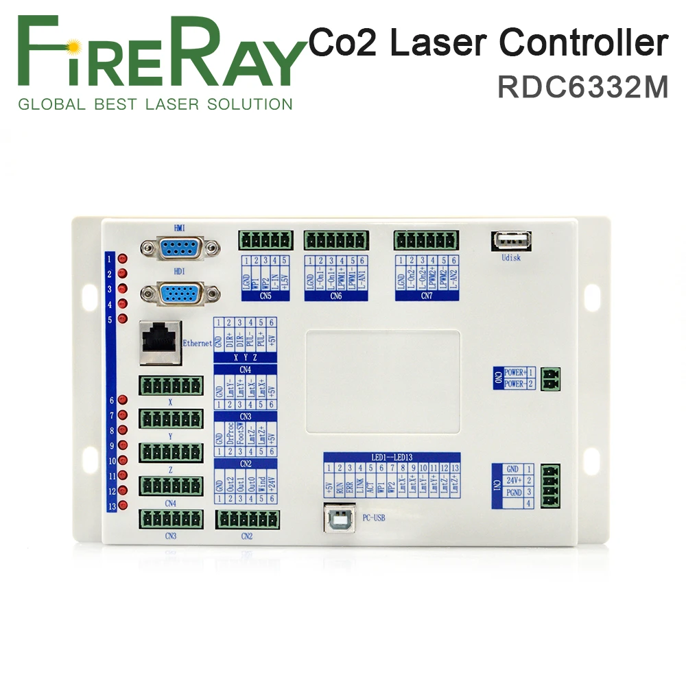 Металлический неметаллический Гибридный лазерный режущий контроллер Ruida RDC6332M