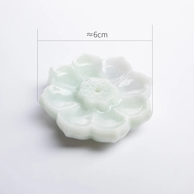 Каменный лотос для дымящихся палочек инценза для дома, чайного домика и декоративных аксессуаров из натуральной нефритовой резьбы орнаментального творчества.