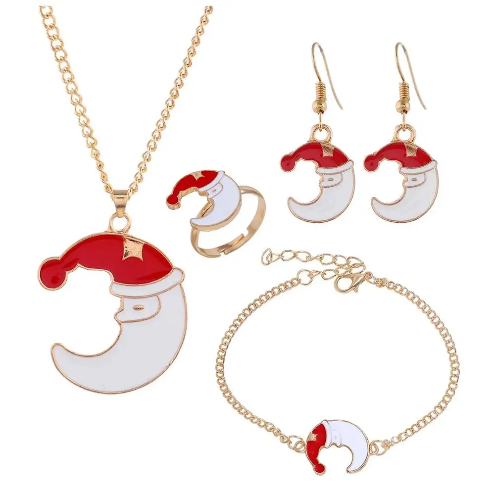 1 комплект креативное ожерелье серьги набор дикие Рождественские серии