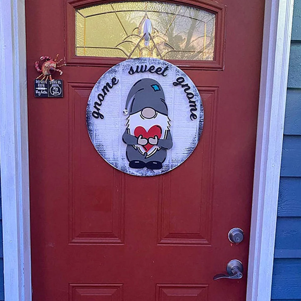 

1 Set Door Pendant Wooden Gnome Pattern Hanging Pendant Door Hanging Ornament