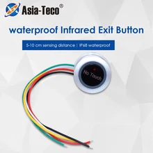 Infrared Sensor Exit Button IP68 Waterproof Stainless Steel Access Control System Contactless  Exit Button Switch