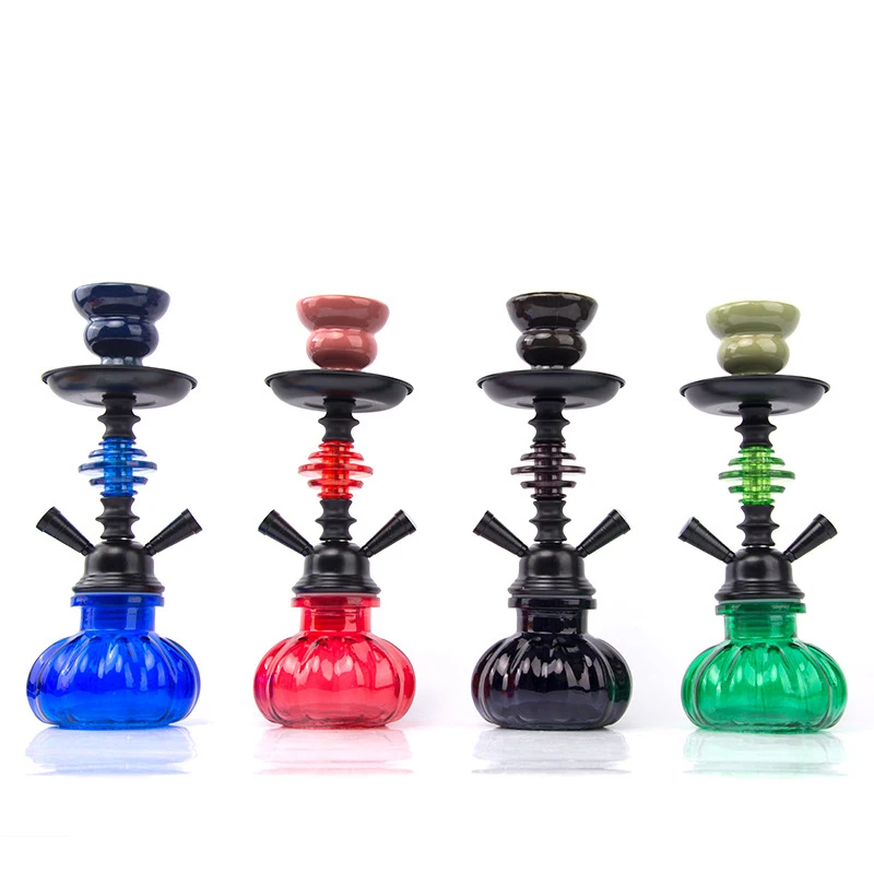

CNHOOKAH Smoking Accessories Arab Cachimba Glass Base Hookah Double Root Plastic Pipe Shisha Ceramics Bowl Chicha HookahGift