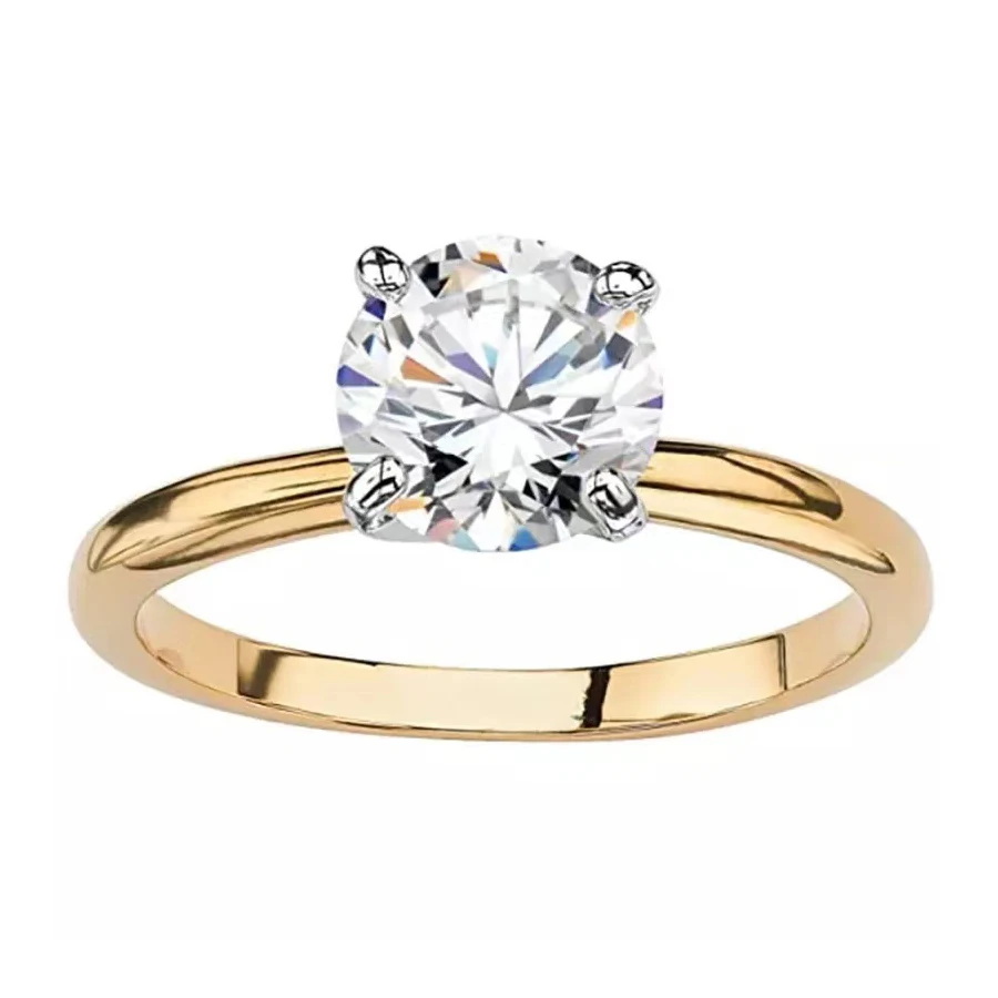 Кольцо с муассанитом VVS1 классическое обручальное юбилейное кольцо 4 зажимами