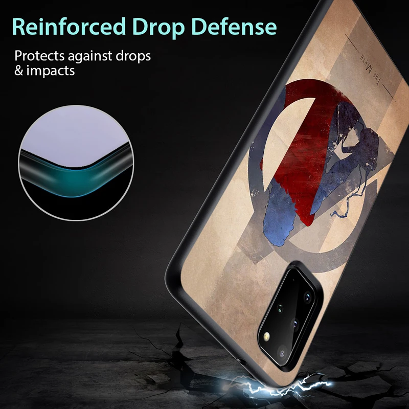 

Marvel Avenger Hero for Samsung Galaxy S21 S20 FE Ultra Lite S10 5G S10E S9 S8 Plus Black Phone Case