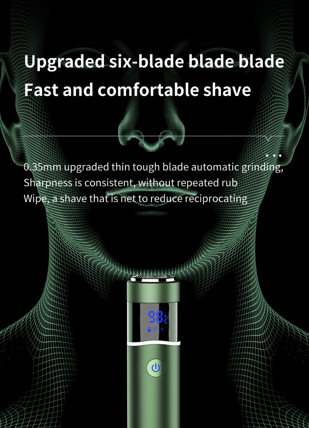 2022 8D электробритва Men travel on деловой автомобиль portable charger razor многофункциональная -