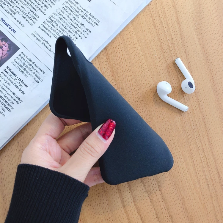 Черный матовый чехол для телефона Xiaomi Mi 6 8 9 se note 3 10 11 a1 a2 a3 mia1 mia2 mia3 lite pocophone F1