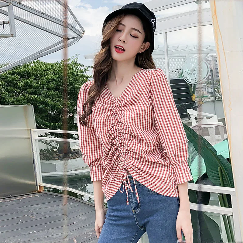 Женские рубашки новинка 2020 весна-осень длинный рукав свободный женский