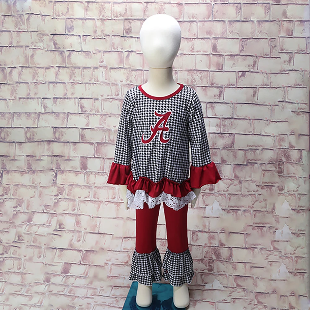 Футбольная форма с длинными рукавами и буквенным принтом для маленьких девочек