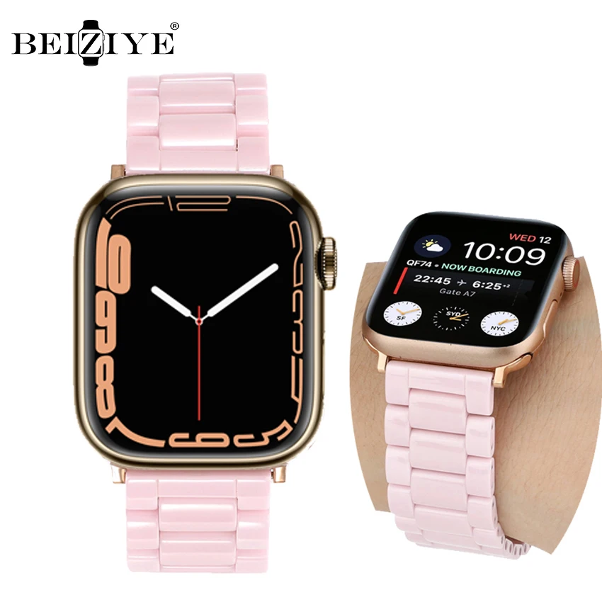 

Ремешок керамический для Apple Watch Band Series 7 6 5 4 3 2 45 мм 41 мм, классический браслет для iwatch Band 38 мм 42 мм 40 мм 44 мм