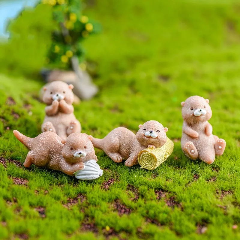 Марионетки животные Мультяшные милые выдры модели аниме украшение украшения