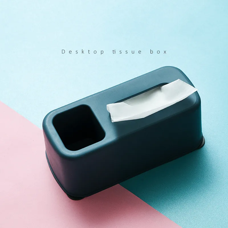 

Kitchen Tissue Box Desktop Napkin Holder Car Paper Holder Dispenser Storage Napkin Case Organizer with Mobile Phone Holder