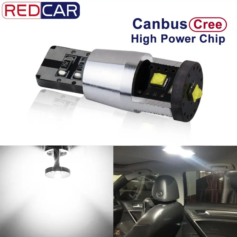1 шт. T10 светодиодный светильник CANBUS OBC без ошибок W5W 15 Вт белый для салона