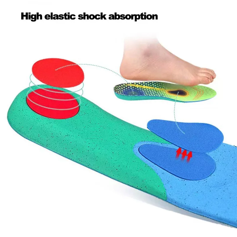 New sports insole unisex soft breathable full cushion high elastic shock absorption massage running leisure foot care insole