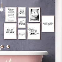 animal in toilet poster funny bathroom rules sign nordic wash your hand prints humour pictures get naked bathroom home decor