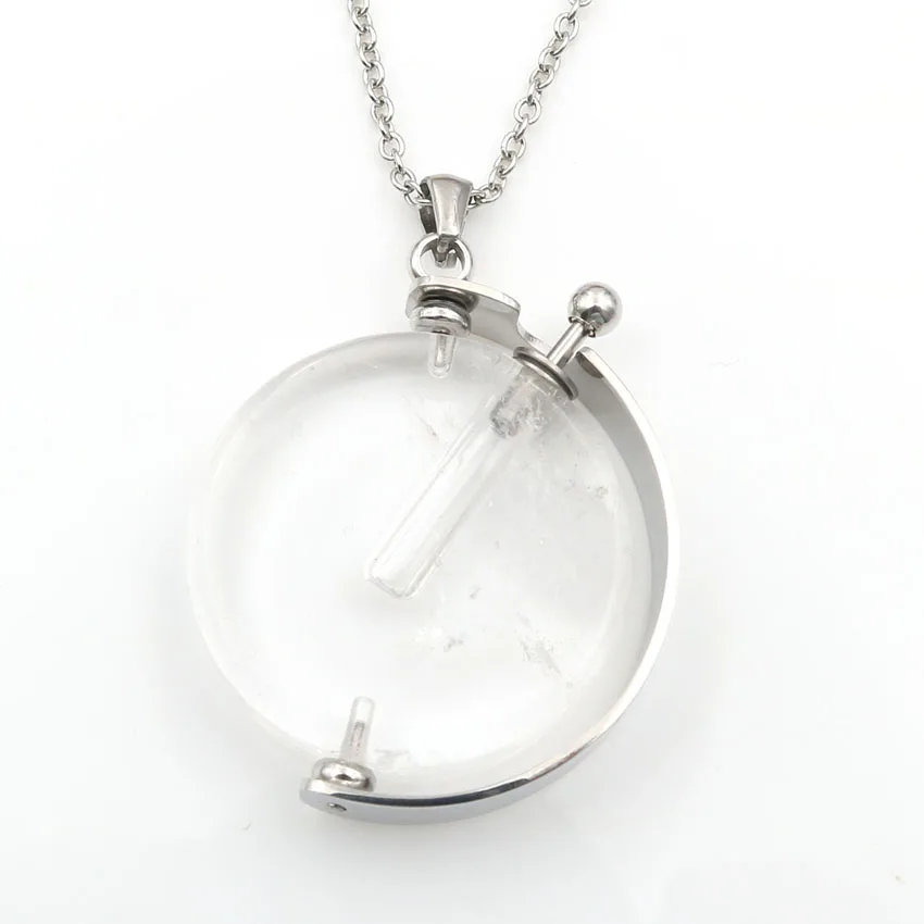 FYJS уникальные ювелирные изделия из нержавеющей стали натуральный камень аметист