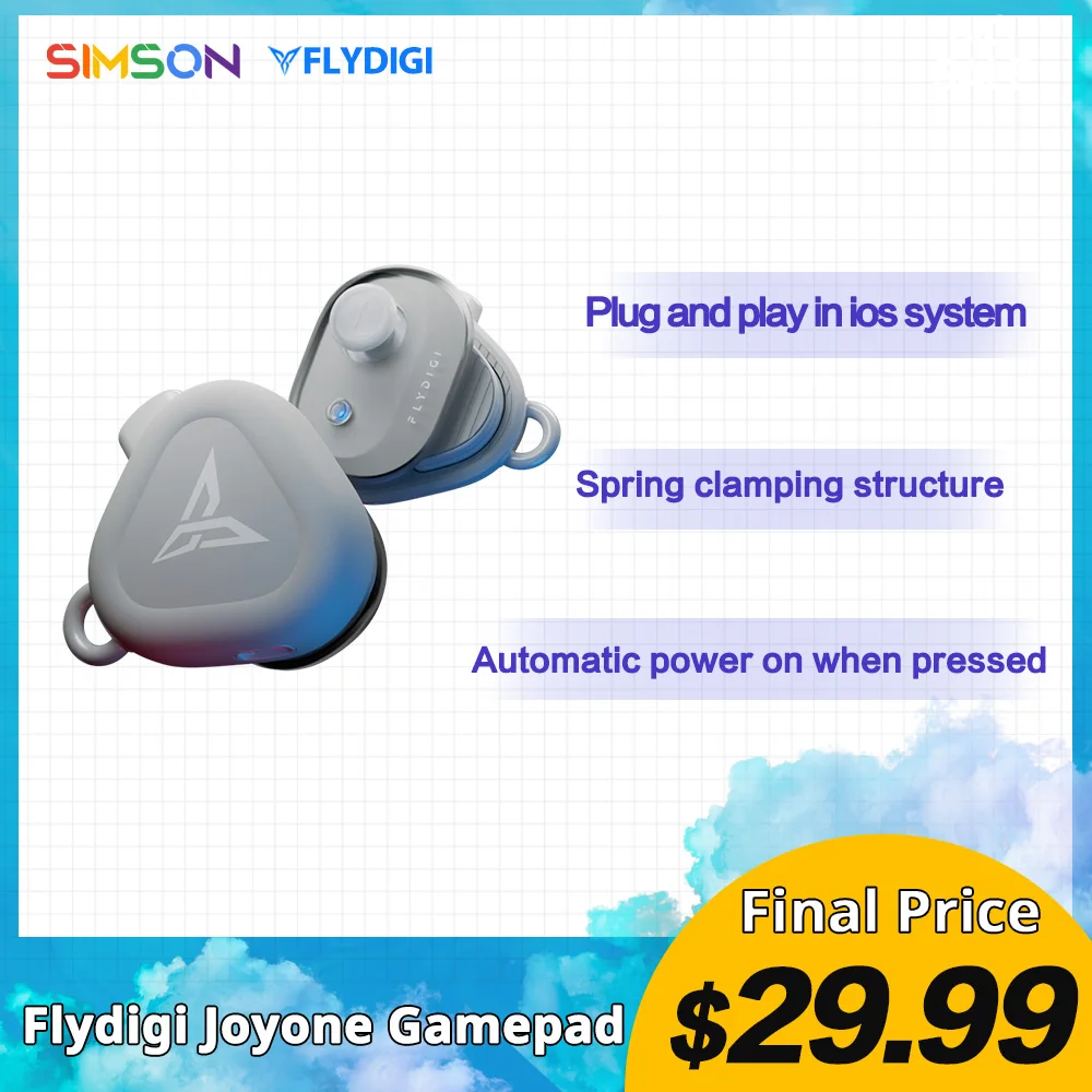 

Мобильный игровой контроллер Flydigi Joyone, геймпад, Bluetooth-джойстик для одной кнопки, подходит для IOS/Android PUBG, Call of Duty