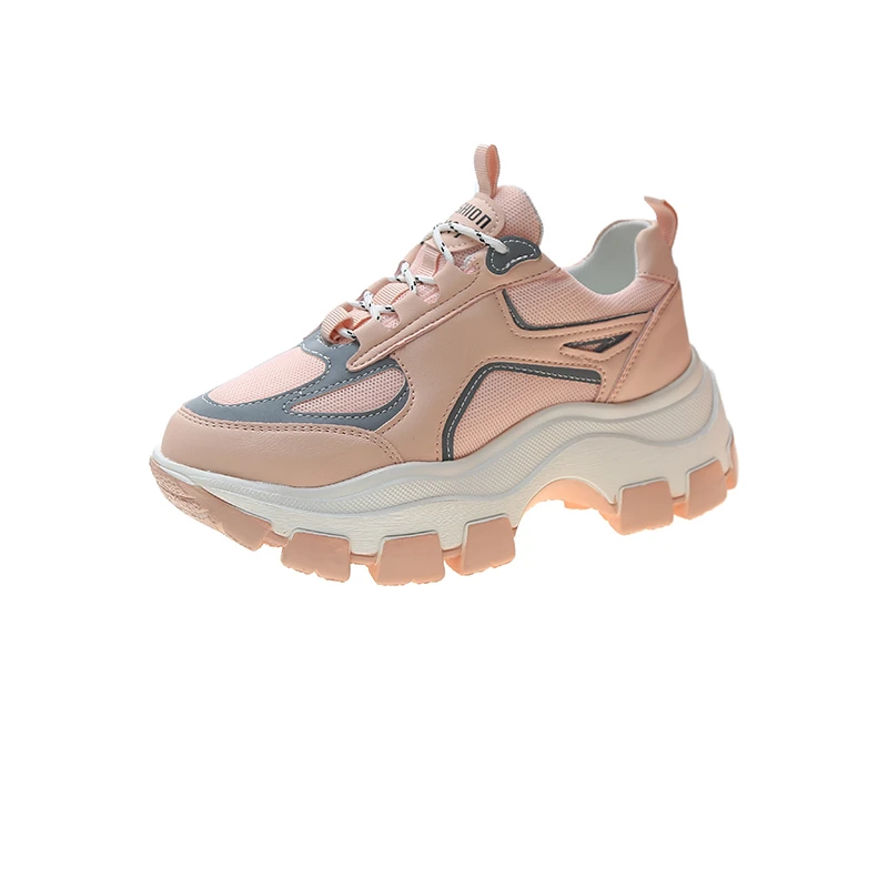 Женские кроссовки на вулканизированной подошве Желтые Повседневные платформе 7