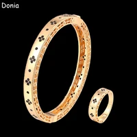 donia jewelry fashion chain bracelet aaa zircon flower set bracelet ladies jewelry luxury ring bracelet