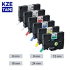 Лента для этикеток Kze, 6 мм, 9 мм, 12 мм, 24 мм, 231, совместимая с Brother Tze-231, многоцветная, ламинированная лента tze231 631, для принтера P-touch