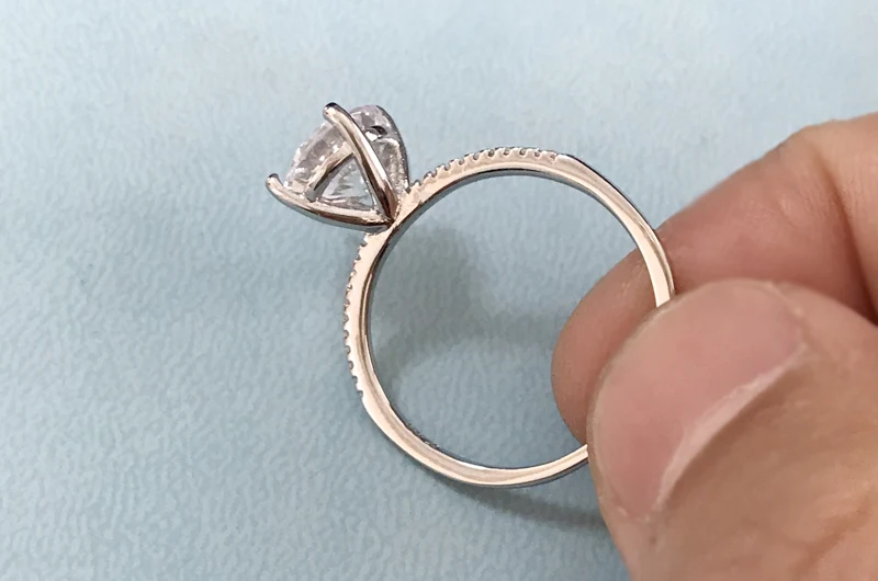 Классическое роскошное Настоящее твердое 925 пробы Серебряное кольцо 3Ct 10 сердца, стрелы, циркония, обручальные ювелирные кольца для женщин