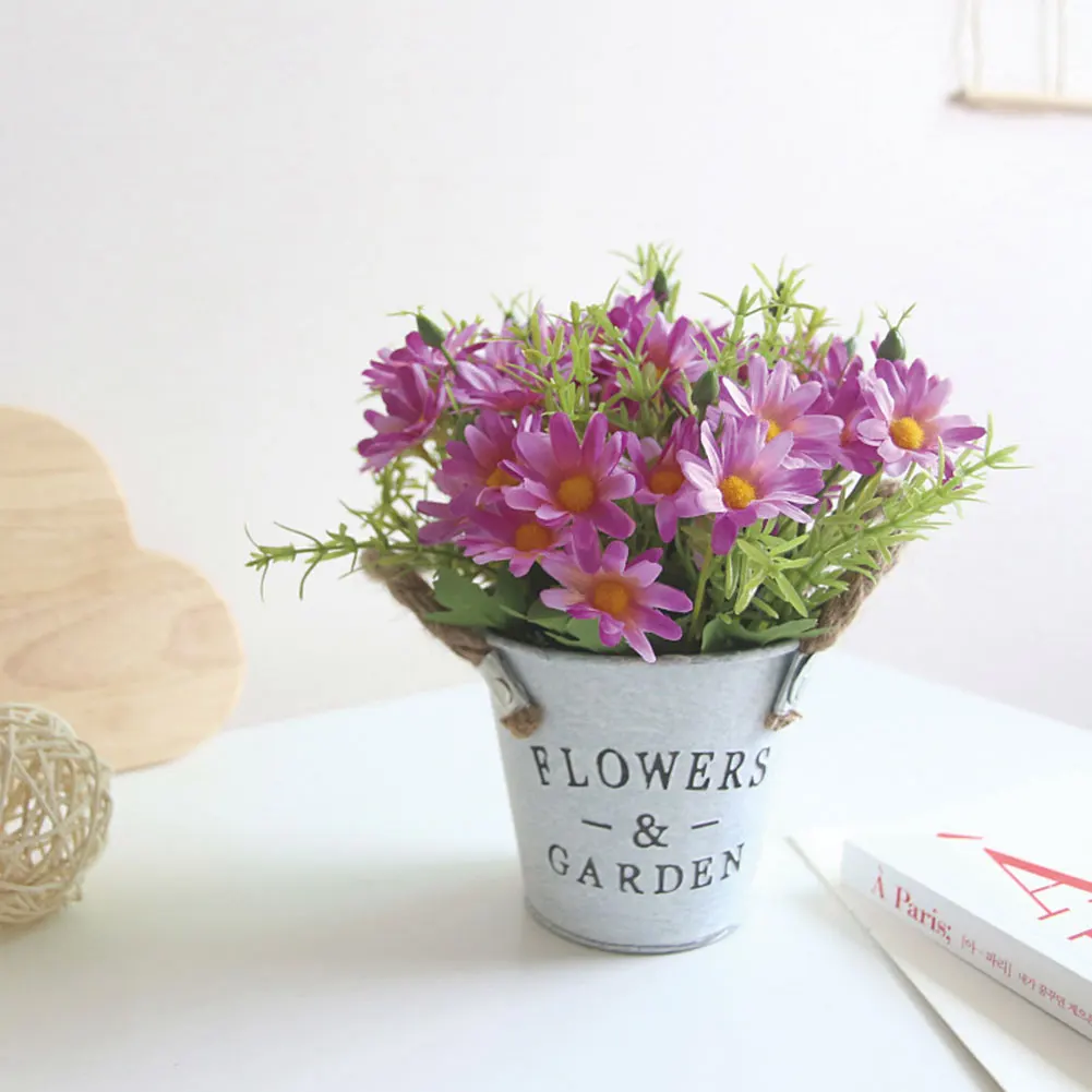 

Artificial Potted Simulation Small Daisy Crafts Ornaments Containing Pots DIY Family Table Decoration Plant Gifts