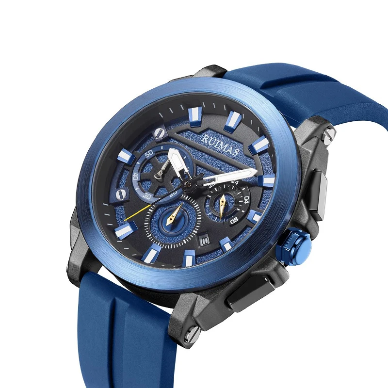 Мужские спортивные кварцевые часы RUIMAS водонепроницаемые армейские военные для