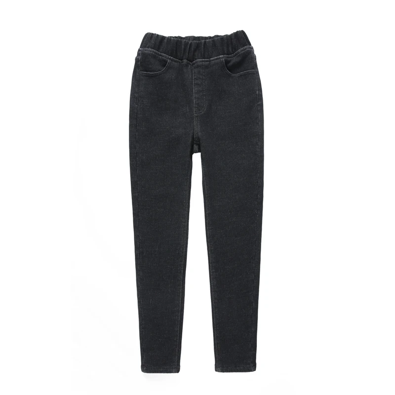 

Ladies Stretch Elastic Waist Jeans Mom Denim Pencil Pants Fashion All-match High Waist Jeans Spring Autumn New Cropped Trousers