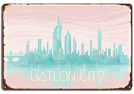 

Eeypy Gatlon City Metal Signs Pub Pub Garage Create Mural Painting Tin Sign Posters