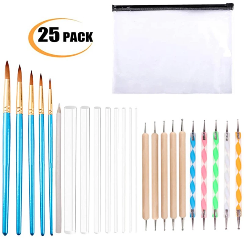 Набор для рисования камней в горошек 1 набор|Инструменты изготовления керамики| |