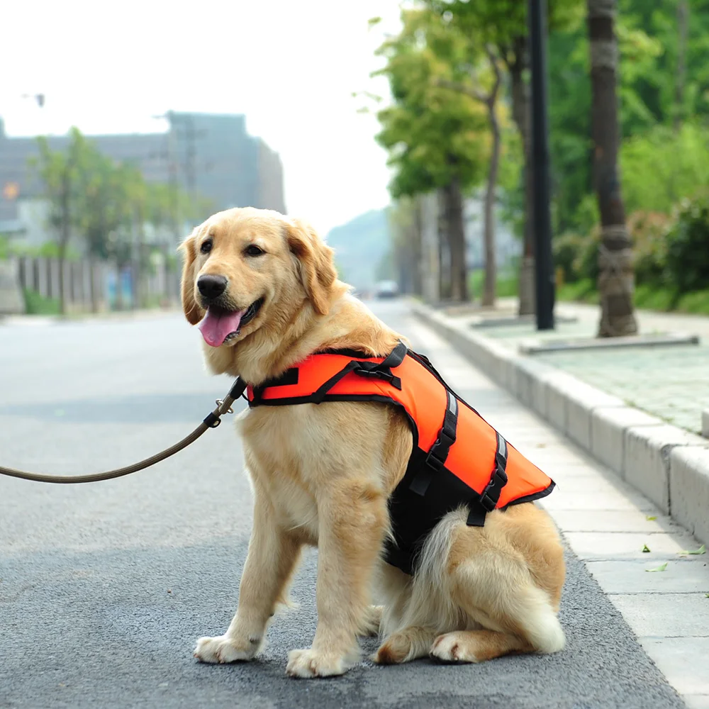 Hoopet собака спасательный жилет Pet Безопасность Одежда Ошейник Жгут Saver Плавание
