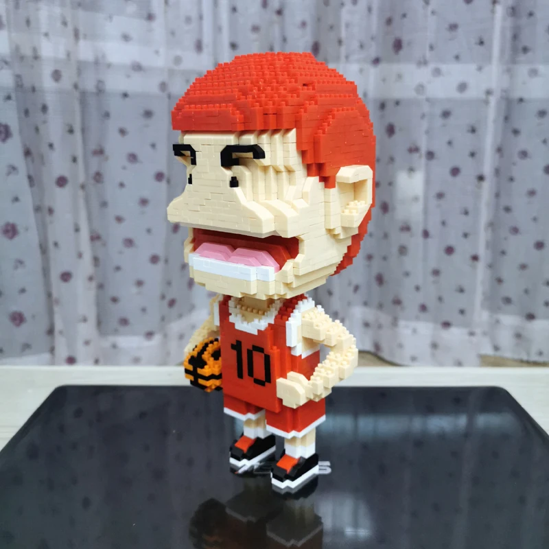 Hsanhe аниме Slam Dunk Hanamichi Sakuragi баскетбольный плеер 3D модель DIY Мини Алмазные Блоки