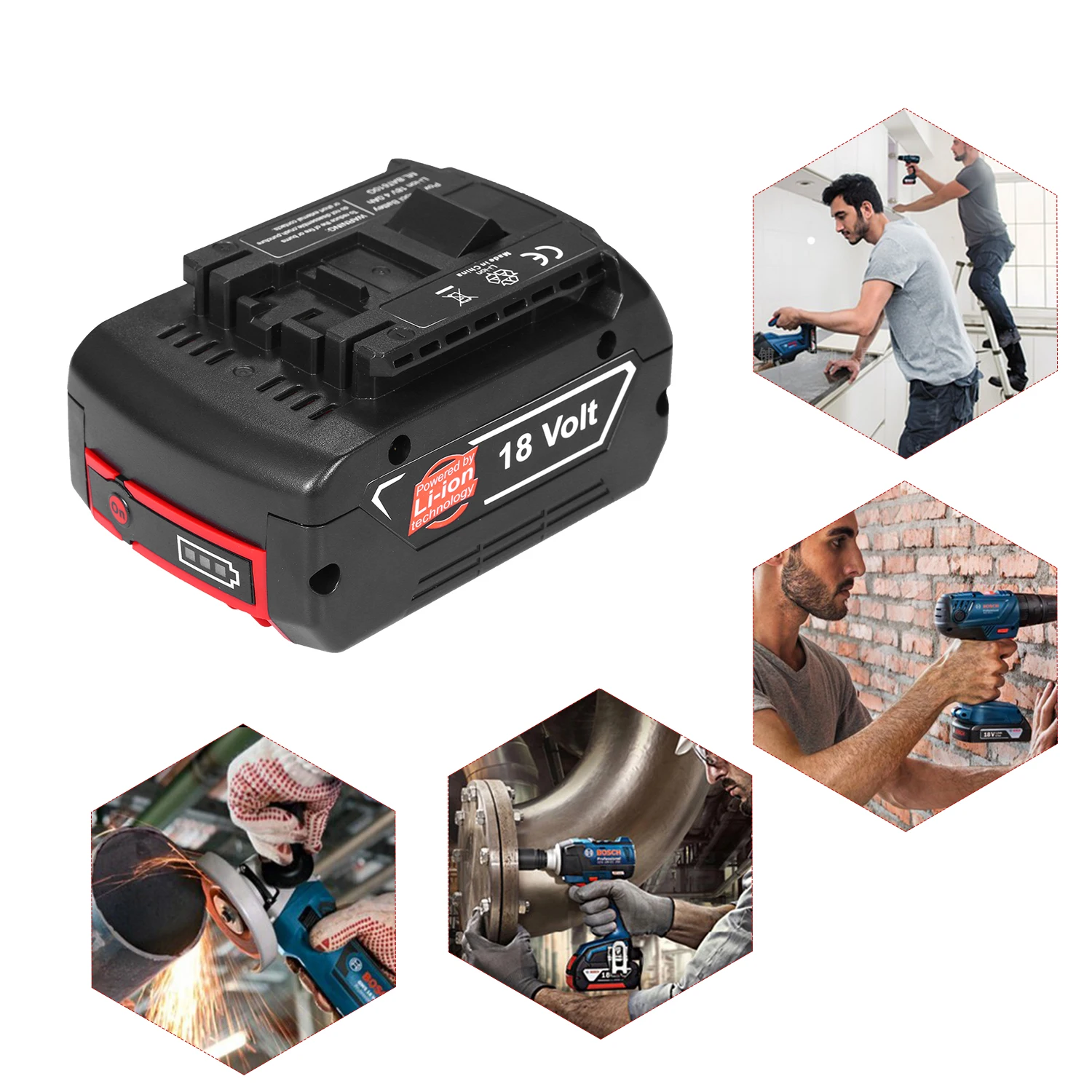 Перезаряжаемый литий-ионный аккумулятор для Bosch 18 в 6000 мА · ч | Инструменты