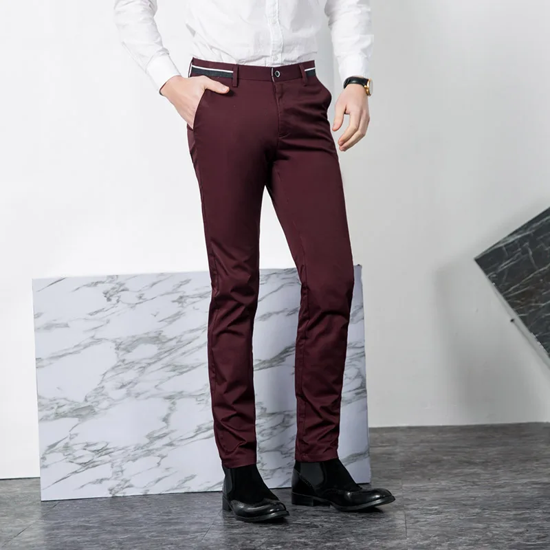 2020 летние деловые брюки мужские Модные повседневные для мужчин облегающие