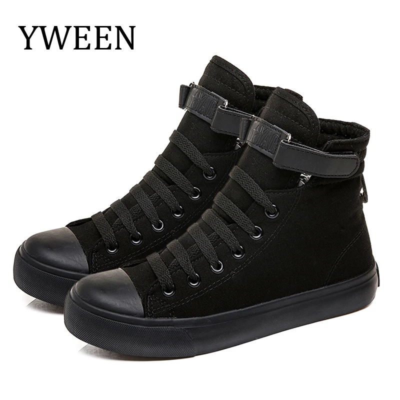 

YWEEN Women Canvas Shoes Fashion High Top Sneakers Spring 2021 Help Classic Style Breathable Women's Vulcanize Shoes