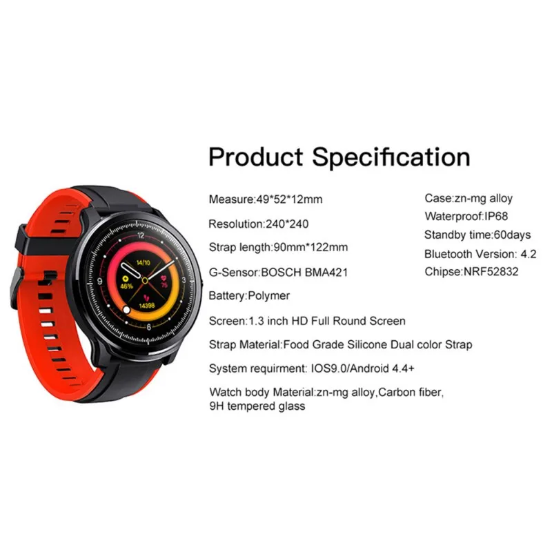 

2020 Newest SN80 Heart Rate Monitor Android IOS Smart Watch Fashion Sports Sports Watch Tracker IP68 Waterproof Smart Bracelet