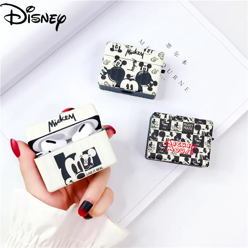 

Disney Mickey Mouse for Airpods Pro3 1/2 Generation Protective Cover Earphone Shell Liquid Silicone Creative Cartoon