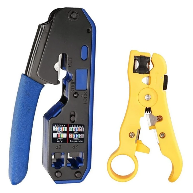 

All In One RJ45 Tool Network Crimper Cable Crimping Tools For RJ45 Cat7 Cat6 Cat5 RJ11 RJ12 Modular Plugs Clips Pliers